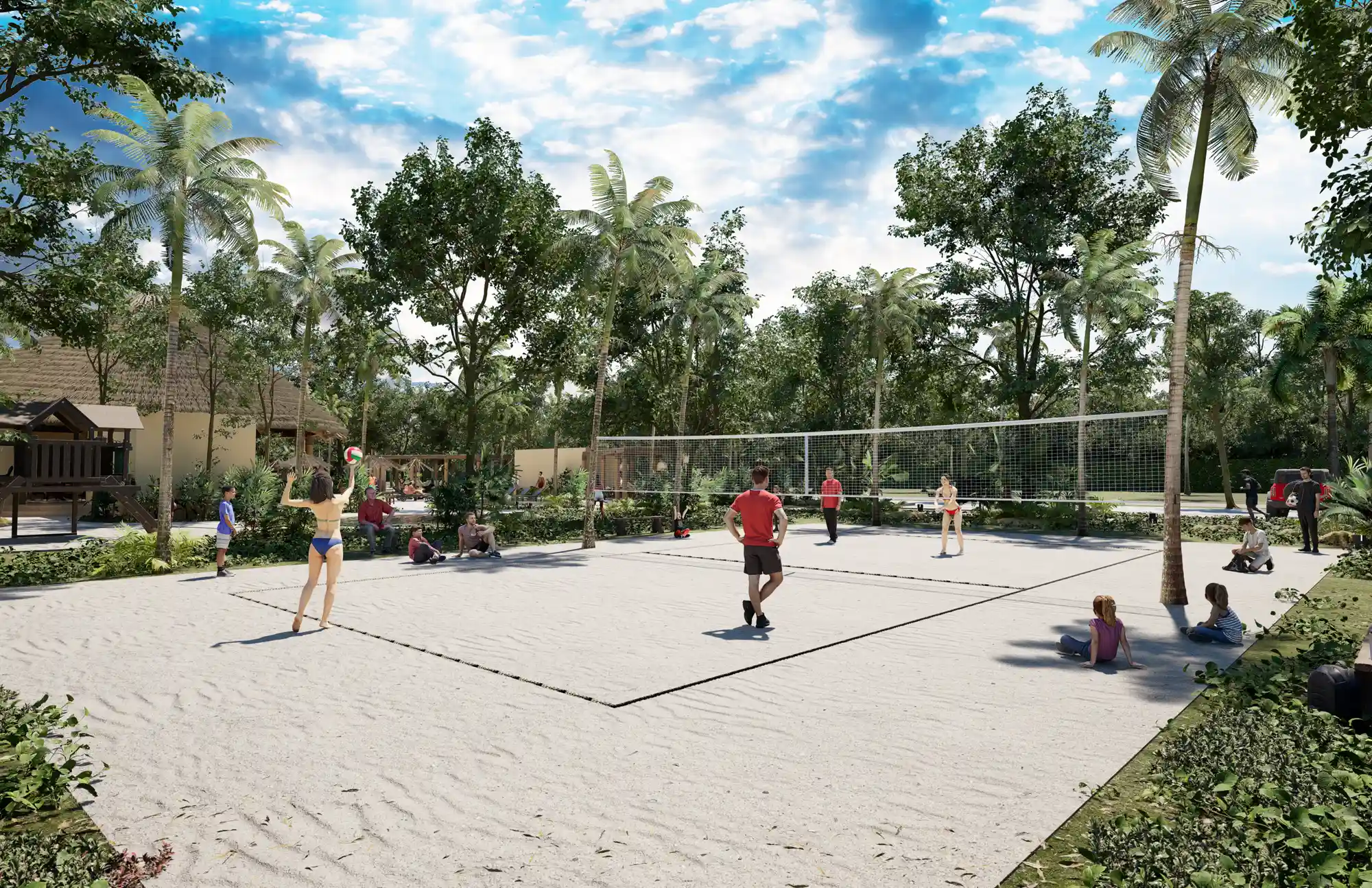 Cancha de Volleyball Playero de Aldea Balhá