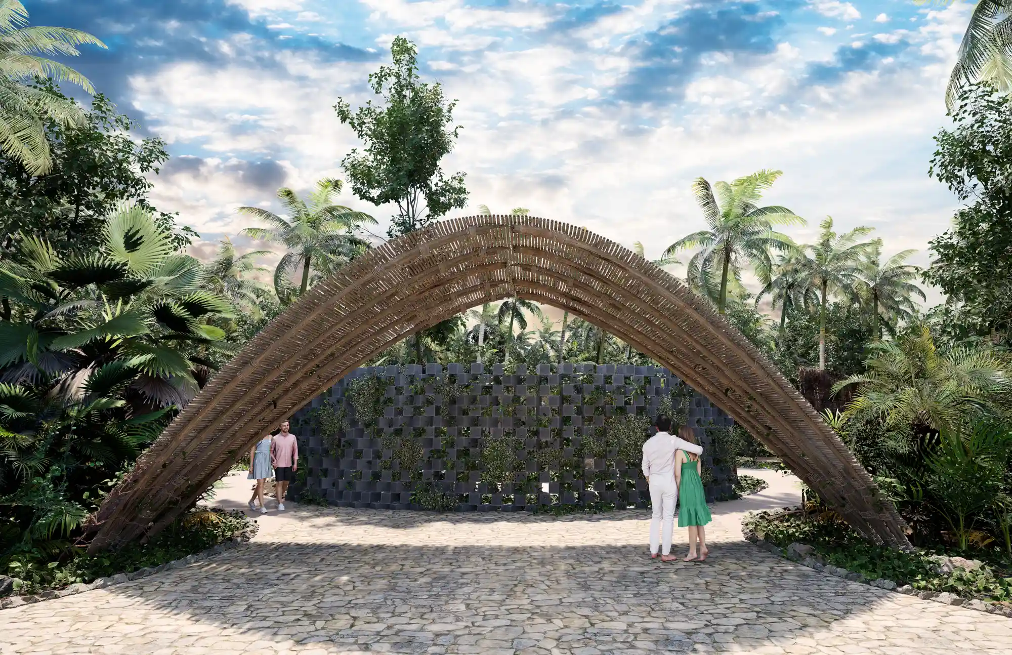 Entrance Garden Holístico de Aldea Balhá