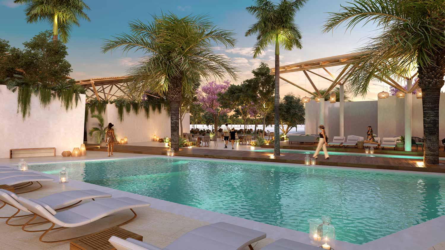 Swimming Pool Clubhouse de Beachles