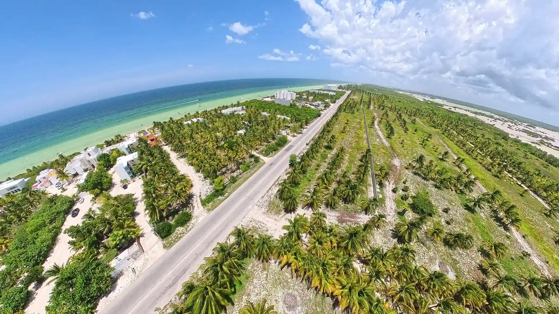 Aerial View de Homesites Commerciales en San Bruno Yucatán